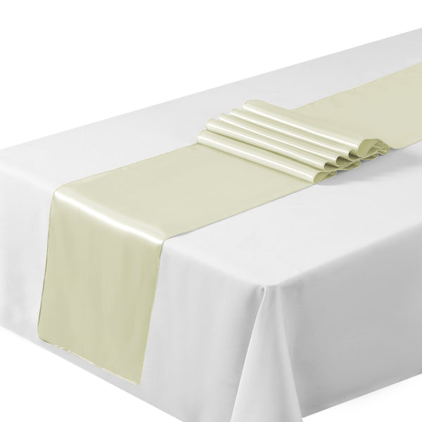 Satin Table Runners Chair Wedding Party Table Decoration - Ivory