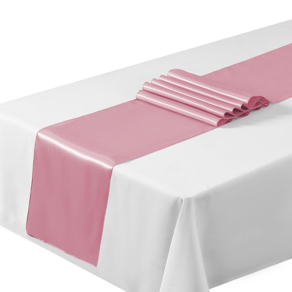 Satin Table Runners Chair Wedding Party Table Decoration - Baby Pink