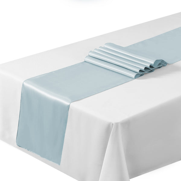 Satin Table Runners Chair Wedding Party Table Decoration - Baby Blue