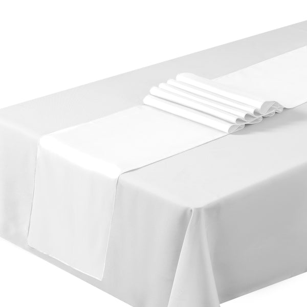 Satin Table Runners Chair Wedding Party Table Decoration - White