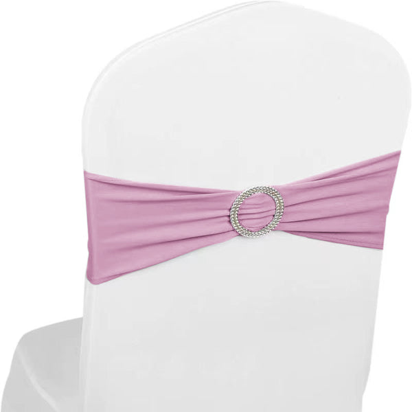 Elasticity Stretch Chair Cover Band - Dusty Pink