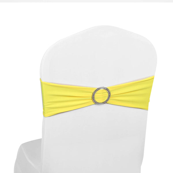 Elasticity Stretch Chair Cover Band - Yellow