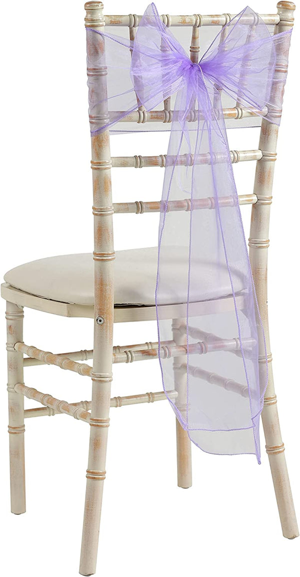 Organza Chair Bow Sashes - Lilac