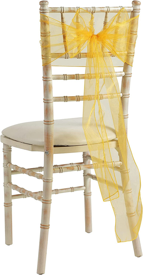 Organza Chair Bow Sashes - Orange