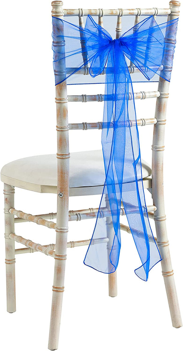 Organza Chair Bow Sashes - Royal Blue