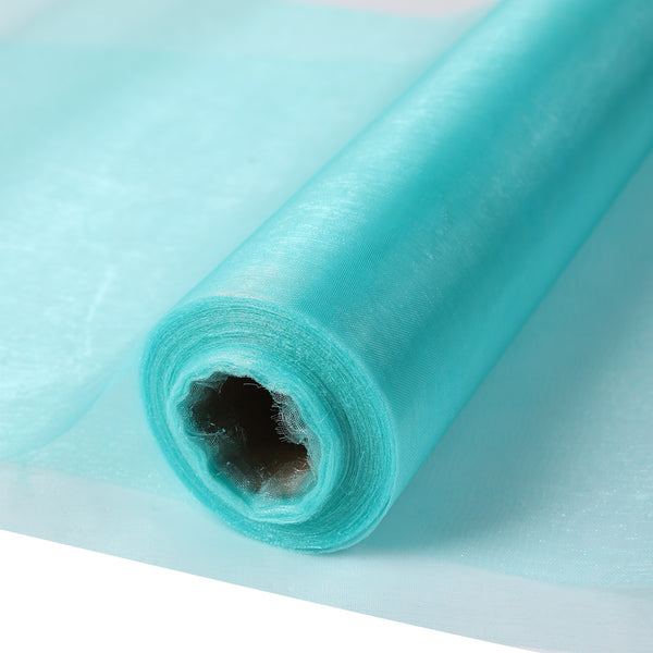 30M X 30CM Organza Roll Fabric - Aqua