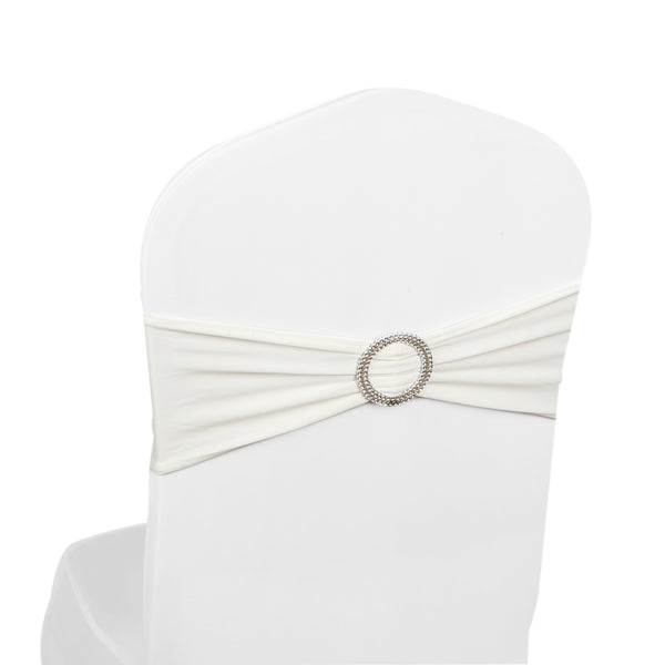 Elasticity Stretch Chair cover Band - White