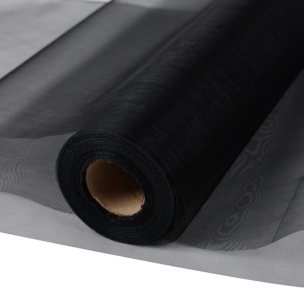 30M X 30CM Organza Roll Fabric - Black