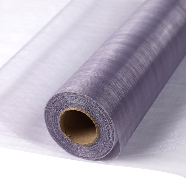 30M X 30CM Organza Roll Fabric - Dark Grey