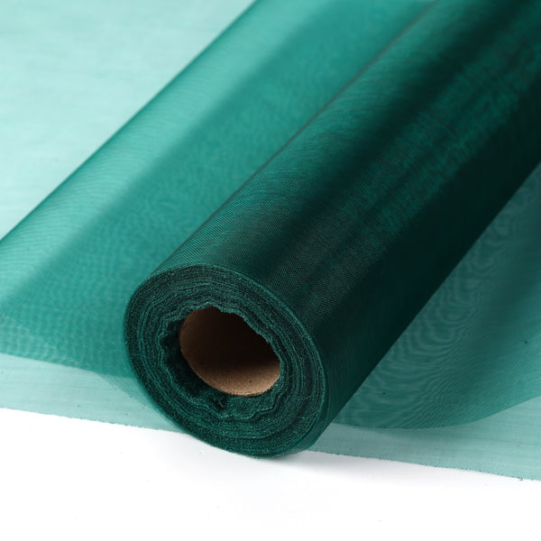 30M X 30CM Organza Roll Fabric - Hunter Green