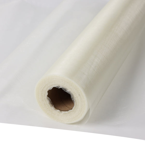 30M X 30CM Organza Roll Fabric - Ivory