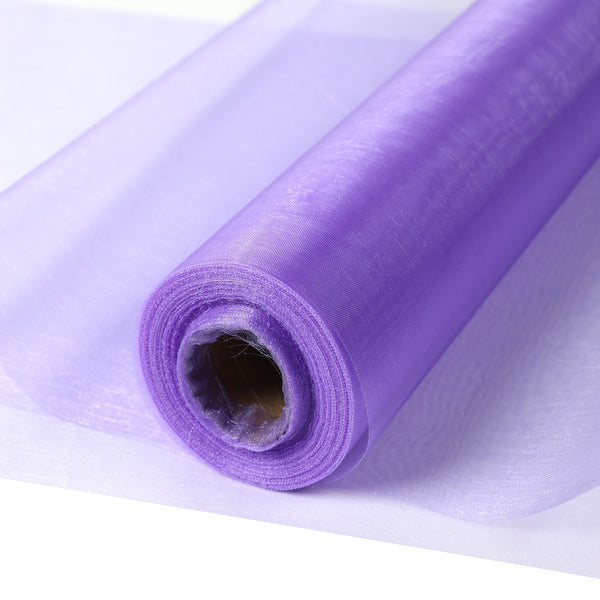 30M X 30CM Organza Roll Fabric - Light Purple