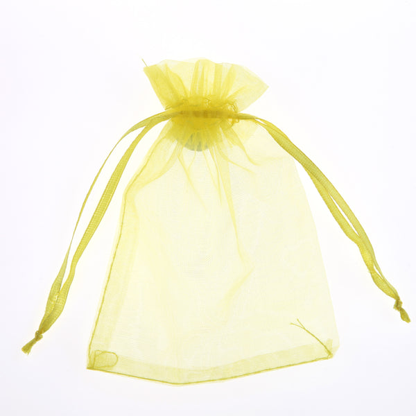 Organza Gift Bags - Yellow
