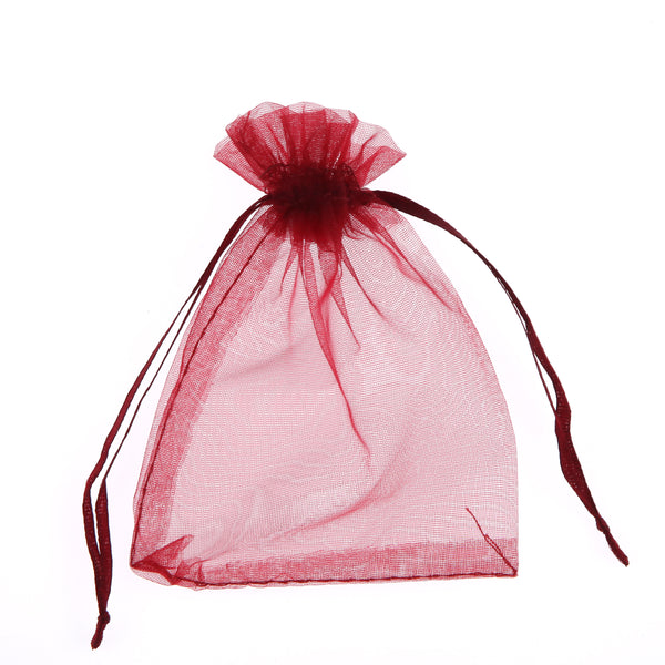 Organza Gift Bags - Burgundy