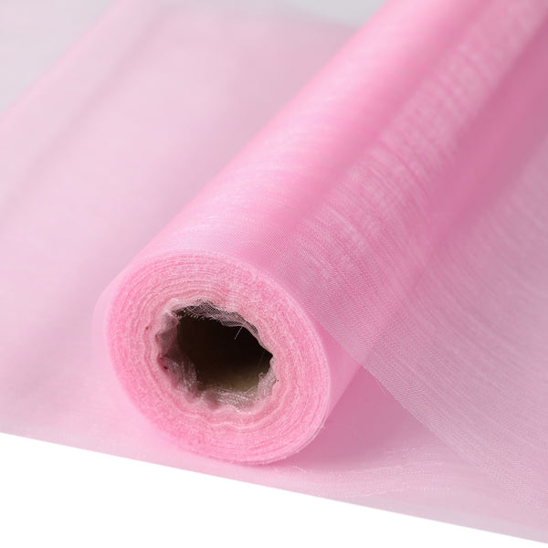 30M X 30CM Organza Roll Fabric - Pale Pink
