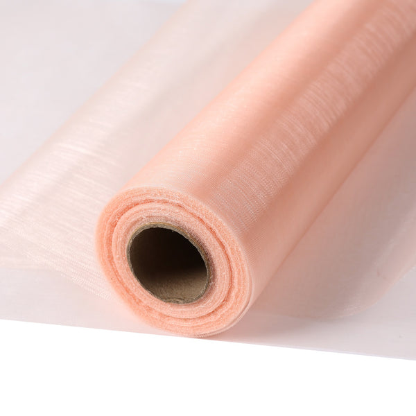 30M X 30CM Organza Roll Fabric - Peach