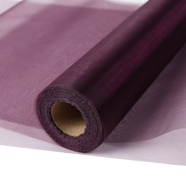 30M X 30CM Organza Roll Fabric - Plum