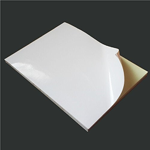 100 x A4 White [Gloss]Self Adhesive Sticker Paper Sheet Address Label