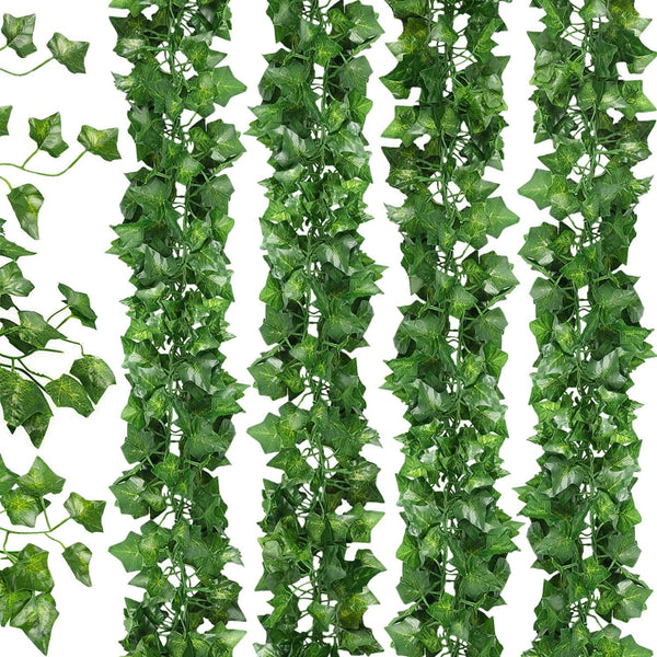 24 Pack 316 Feet Silk Artificial Ivy Leaves Fake Greenery Garlands Hanging for Home Kitchen Garden Office,Party Wedding Wall Decoration