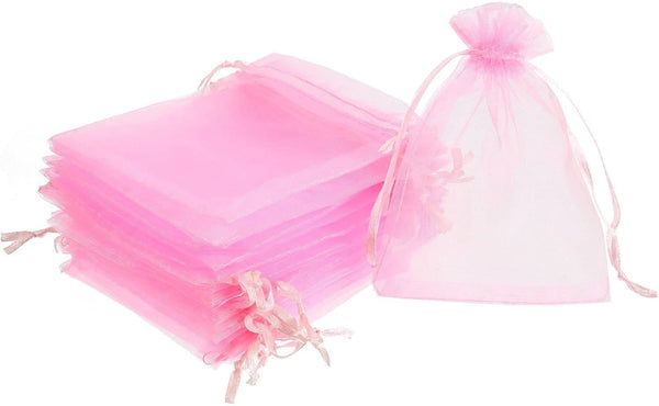 100 Baby Pink Organza Bag (5cmx7cm) Gift Pouch Wedding Favour Bag Jewellery Pouch