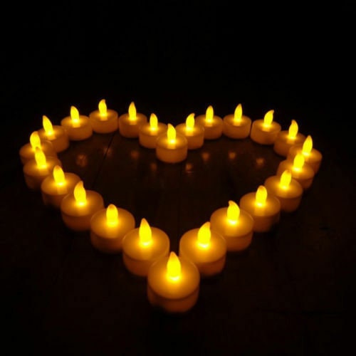 12 Tea Light Flameless LED Candle Flickering Battery Christmas Wedding home