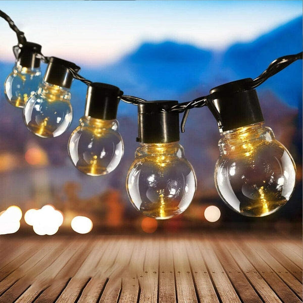 10 LED Solar Powered Retro Bulb String Lights Garden Outdoor Hanging Fairy  Patio & Garden Wedding Light Decorations Christmas