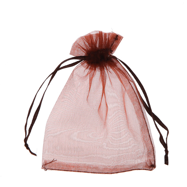 Organza Gift Bags - Coffee