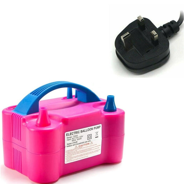 Portable Dual Nozzle Electric Balloon Pump Inflator Air Blower Party Birthday