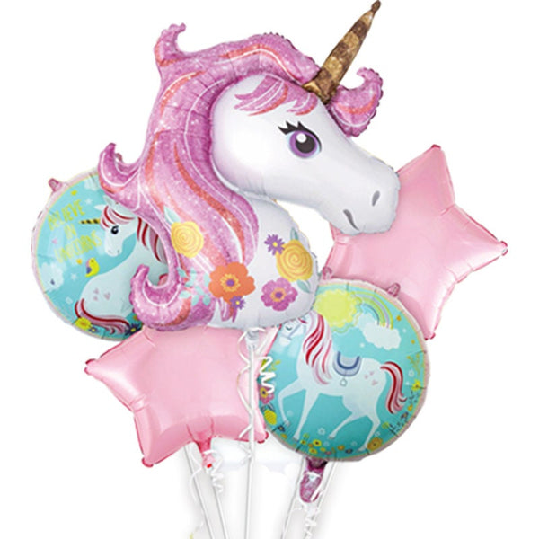 Unicorn Baby Shower Boy Girl Decorations Set Balloon Huge Foil Helium Balloons Newborn