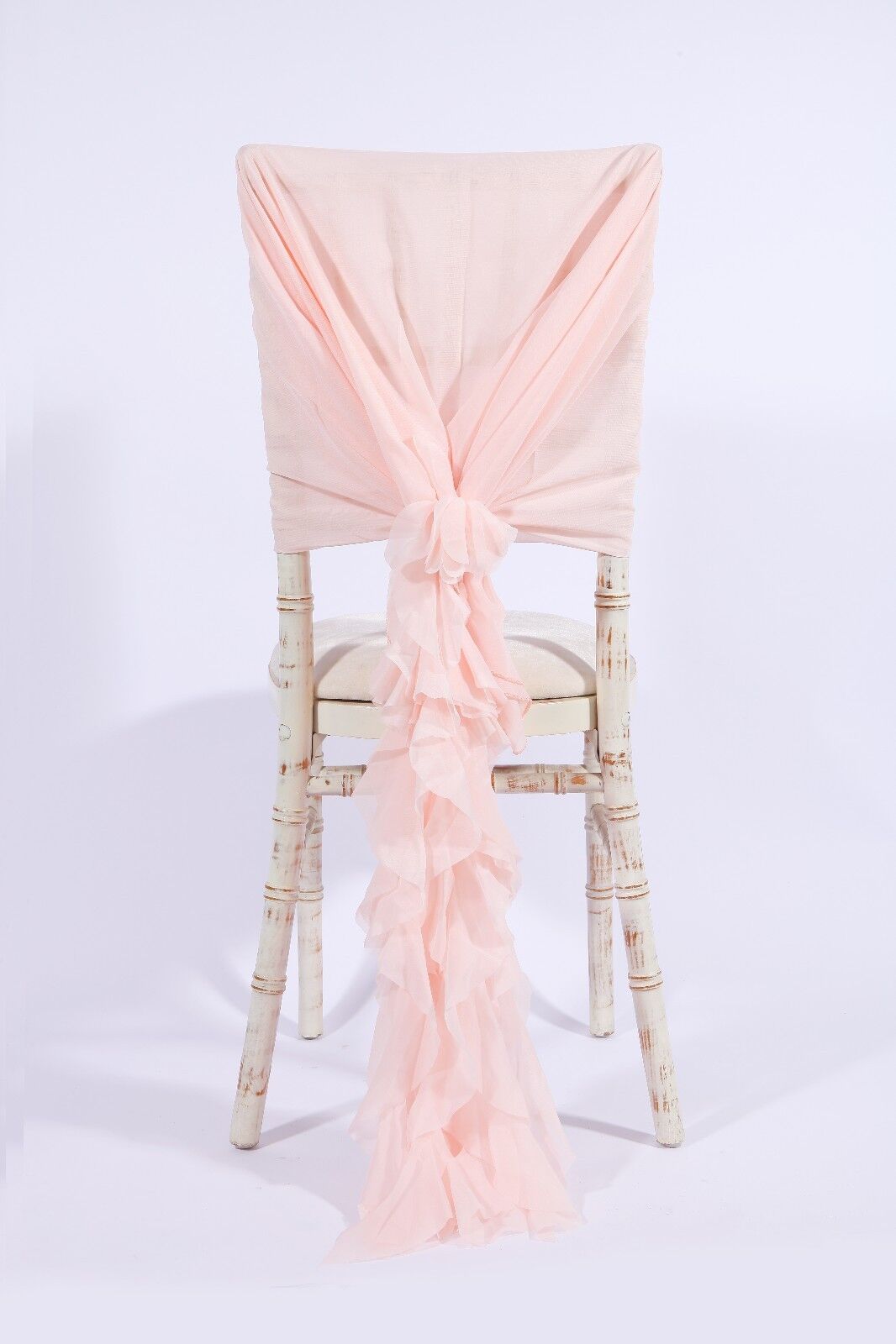 Luxry Chiffon Hoods With Ruffles Decor Chair Cover Sash Wedding Party ...